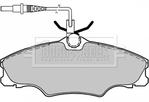 BORG & BECK Комплект тормозных колодок, дисковый тормоз BBP1459